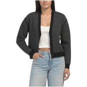 THEORY Merino Wool Blend Blanket Stitch Cardigan